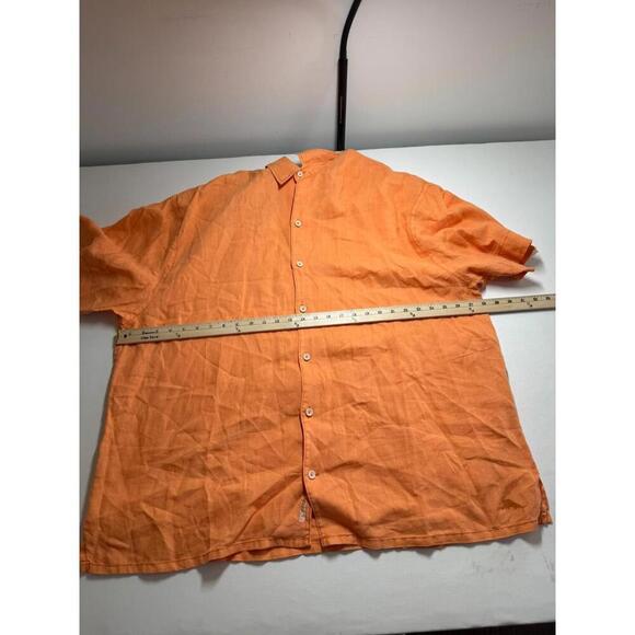 NWT Tommy Bahama Relax Linen Short Sleeve Shirt 2XB Orange - Picture 4 of 5